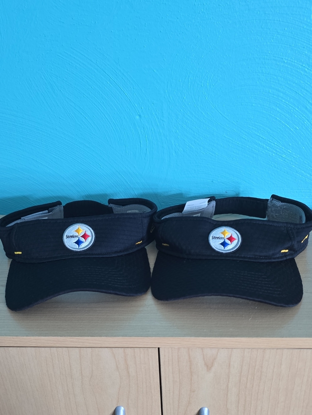 Set Of 2 Pittsburgh Steelers Black Visor - Pair